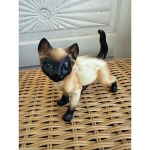 Vintage MCM Lefton Siamese Cat Kitty Figurine